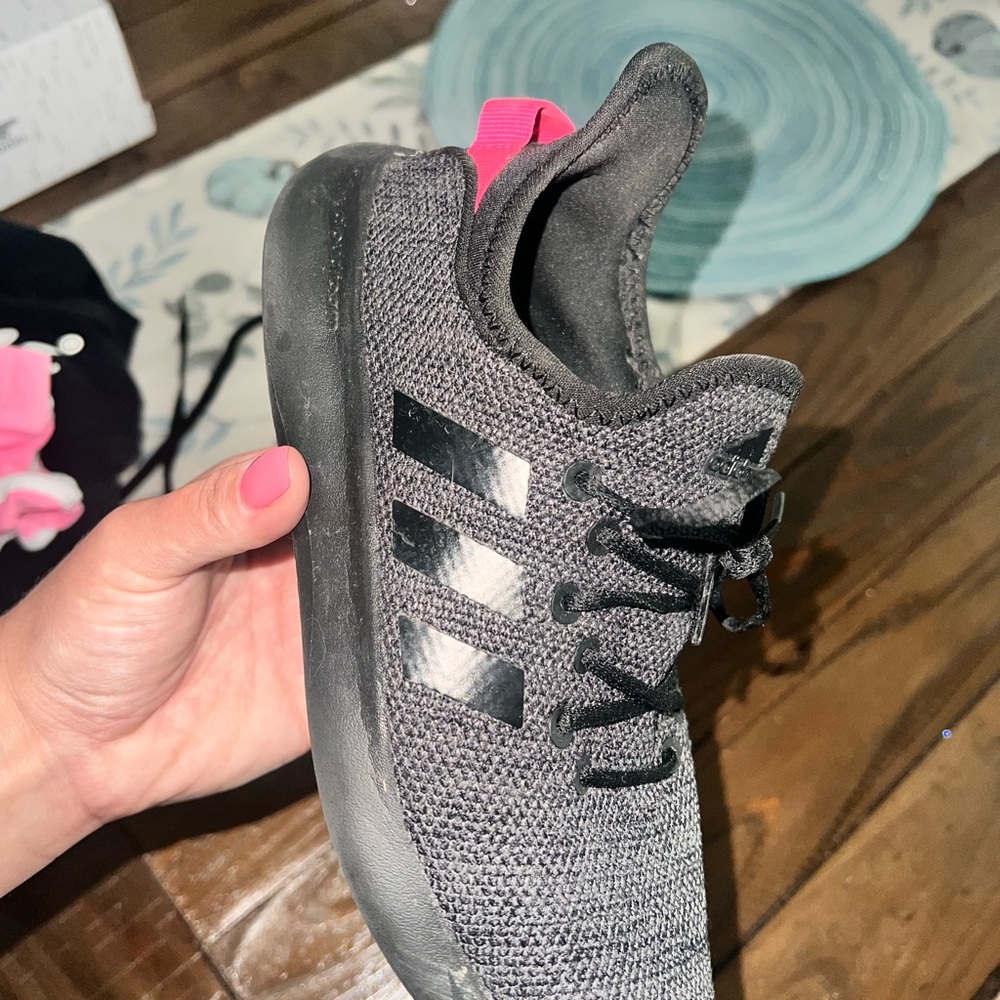 Adidas Kids' Gray and Pink Sneakers